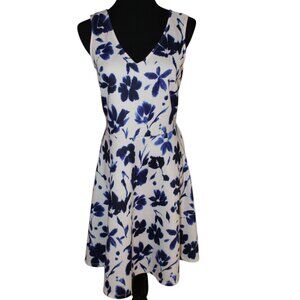 Alison Andrews Dress Floral Scuba Fit and Flare Medium M EUC